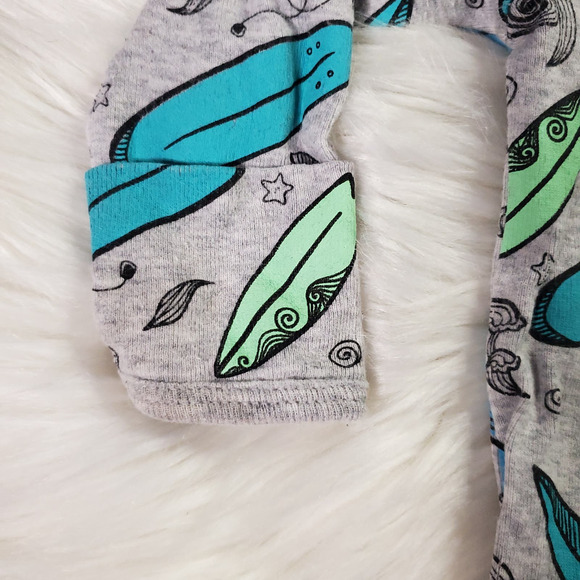 Surfboard One-Piece Baby Pajamas 6-9M - Picture 4 of 4